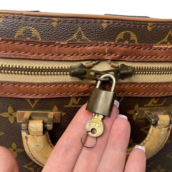 RARE Authentic Vintage Louis Vuitton Monogram Trunk Carry On Travel Suitcase Bag - Picture 8 of 16